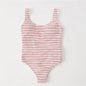 New Abercrombie & Fitch One Piece Swimsuit * Size: XL * Red and White
